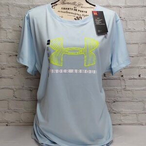 UNDER ARMOUR 'HEATGEAR' LOOSE FIT REFLECTIVE BACK GRAPHIC TEE